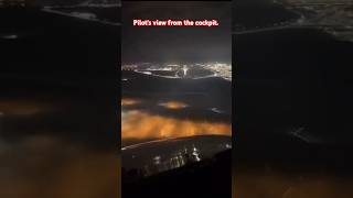 Pilots view from cockpit while landing in night sanmilindia subscribers ytshorts nightshooting [upl. by Axel]