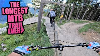 IS THIS THE LONGEST AND BEST MTB FLOW TRAIL EVER  SÖLDEN BIKE PARK [upl. by Arutak]