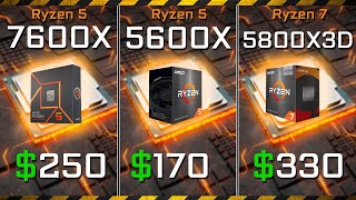 Ryzen 5 7600X vs 5600X Ryzen 7 5800X3D RTX 4090 [upl. by Eirovi]