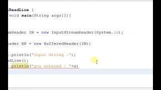 how to Reading a String from Keyboard using readline method [upl. by Stefan]