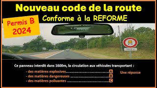 TEST Nouveau examen code de la route 2024 conforme à la nouvelle réforme GRATUIT n°60 [upl. by Tubb88]