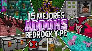 😲Top 15 MEJORES ADDONS SURVIVAL para MINECRAFT PE 120  12062 BEDROCKPE MODS MINECRAFT PE 120 [upl. by Maffei]