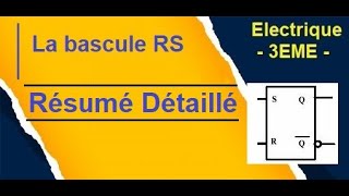 Bascule RS asynchrone Résumé détaillé et principe de fonctionnement 3ème Technique [upl. by Allenrad]