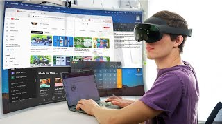 I REPLACED My Laptop With A Virtual Reality Headset Meta Quest Pro [upl. by Robbins]