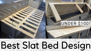 BEST Slat Bed For Camper How To DIY  Ambulance Conversion pt 8 [upl. by Ttirrem72]