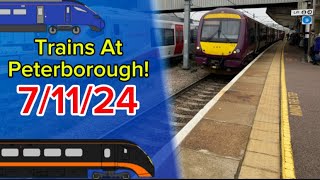 Trains At Peterborough  71124  UNEXPECTED Class 47 Appearance [upl. by Kablesh]