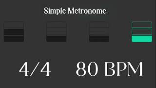 Metronome  80 BPM [upl. by Cecily]