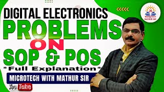 Problems on SOP amp POS  Solved examples to find the Minterms amp Maxterms [upl. by Resneps]