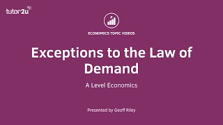 Exceptions to the Law of Demand Explained  A Level and IB Economics [upl. by Aicelav]