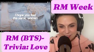 Reacting to RM BTS Trivia 承 Love [upl. by Lonnard]