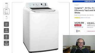 Insignia™ 41Cu Ft High Efficiency Top Load Washer White [upl. by Lizzy]