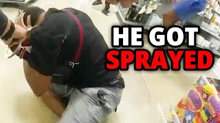 TikTok quotPranksterquot gets Pepper Sprayed and Cries Uncontrollably [upl. by Egwan]