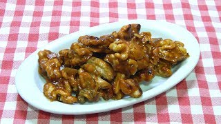 Cómo hacer nueces caramelizadas ideales para decorar tartas y postres [upl. by Ahsinaw]