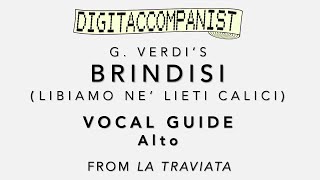 Libiamo ne lieti calici Brindisi Vocal Guide  Alto – Digital Accompaniment [upl. by Mita]