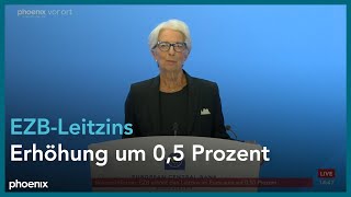 EZBLeitzinsentscheidung Pressekonferenz mit EZBPräsidentin Christine Lagarde [upl. by Ferdinand]