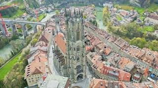 Fribourg Switzerland 4K  Drone [upl. by Sexton991]