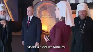 POUTINE VISITE LEGLISE ORTHODOXE DE RUSSIE [upl. by Munford223]