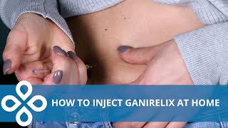 Ganirelix Acetate Injection Home Demonstration [upl. by Ayatnohs7]