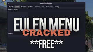 FREE Eulen Cheats CRACKED 2024  Fivem ModMenu [upl. by Milah374]