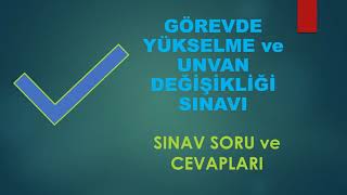 Görevde Yükselme ve Unvan Değişikliği Sınavı  60 Soruluk Dev Video [upl. by Roydd734]