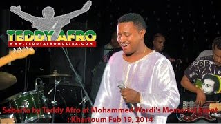 Seberta by Teddy Afro at Mohammed Wardis Memorial Event Khartoum Feb 19 2014 [upl. by Alram]