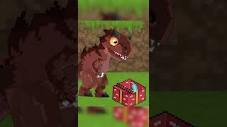 🦖 Carnotaurus and TRex use Diamond Pickaxe to eat pork in Minecraft  Get eaten by Giganotosaurus [upl. by Ansev]