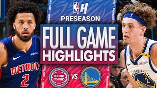 Detroit Pistons vs Golden State Warriors  Full Game Highlights  October 13 2024 NBA Preseason [upl. by Woodford]