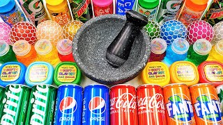 Satisfying Video Making Soda Slime Mixing Coca Cola Pepsi Fanta Sprite into Clear Slime GoGo ASMR [upl. by Eyram550]