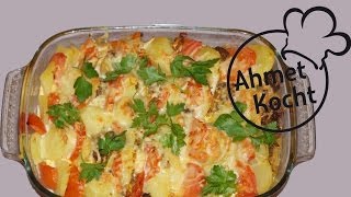 Rezept Kartoffelauflauf mit Hackfleisch  AhmetKocht  kochen  Folge 83 [upl. by Syman629]