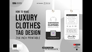 How to make Clothes Tag Design 2x4 Printable CorelDraw Tutorials [upl. by Adin]