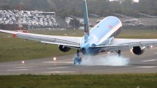 757 heavy bounced landing [upl. by Dnamron]