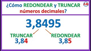 📌REDONDEAR y TRUNCAR Números decimales  Muy fácil 😎 [upl. by Brendis]