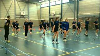 13 Handbalschool NHN looptraining 9 februari 2011 deel 1 [upl. by Ahsieker]