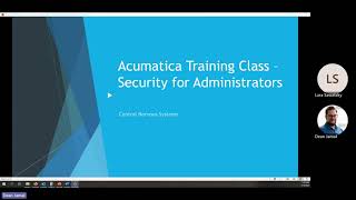 Acumatica Training Class  Security for Administrators [upl. by Ellehcem]