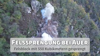 Felssprengung bei Auer [upl. by Ailliw]