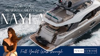 24 mt NAYLA Yacht for Sale – Full Walkthrough of this Monte Carlo Superyacht  Smart Yachts [upl. by Felice]