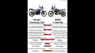 Honda Transalp 750⚡ vs BMW F900GS⚡  Full Comparison  OffRoad hondatransalp f900gs bmw honda [upl. by Tine]