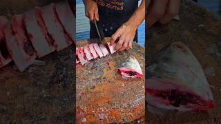 Hilsa fish cutting skills trending seafood fish food shortvideo viralvideo instagram youtube [upl. by Akimak107]