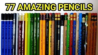 Pencil Collection 77 Amazing Graphite Pencils Palomino Ticonderoga Staedtler Tombow [upl. by Atinram]