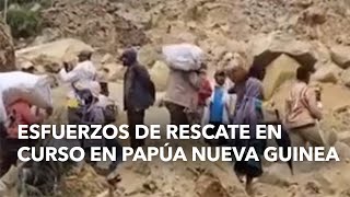 Esfuerzos de rescate en curso en Papúa Nueva Guinea [upl. by Ahsa]