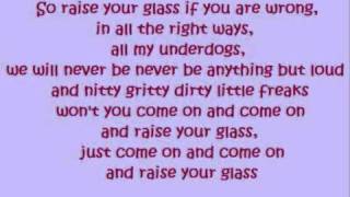 Pink  Raise your Glass lyrics [upl. by Juieta818]