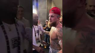 Jake Paul enters locker room after win miketyson jakepaul paultyson trendingshorts [upl. by Markiv]