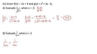 Evaluating Rational Functions [upl. by Nahtnhoj]