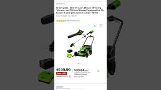 500 off Greenworks  80V 21” Lawn Mower 13” String Trimmer and 730 Leaf Blower Combo [upl. by Stannfield]