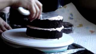 icing a Small Cake  for beginners [upl. by Artened]