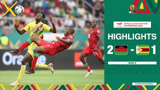 Malawi 🆚 Zimbabwe Highlights  TotalEnergiesAFCON2021  Group B [upl. by Enelyar]