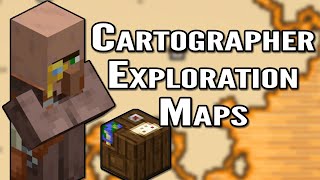 Minecraft 111 Cartographer Illager and Exploration Maps Showcase [upl. by Som]