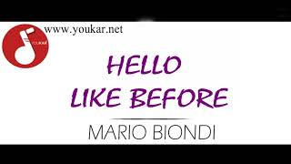 KARAOKE MARIO BIONDI HELLO LIKE BEFORE BASE youkarnet [upl. by Ardith]