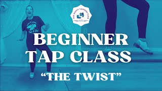 BEGINNER Online Tap Classes for Adults 💜 quotThe Twistquot by Chubby Checker 🩵 STEPBYSTEP Tap Dancing [upl. by Dadirac335]