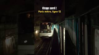 Virage serré  Paris Métro ligne 12  metro paris subway tunnel train [upl. by Arikihs]